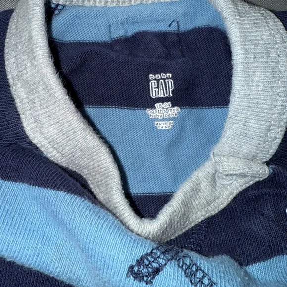 Baby GAP Multicolor Striped Kids Footies 100% Cotton 18-24 Months - Picture 5 of 12